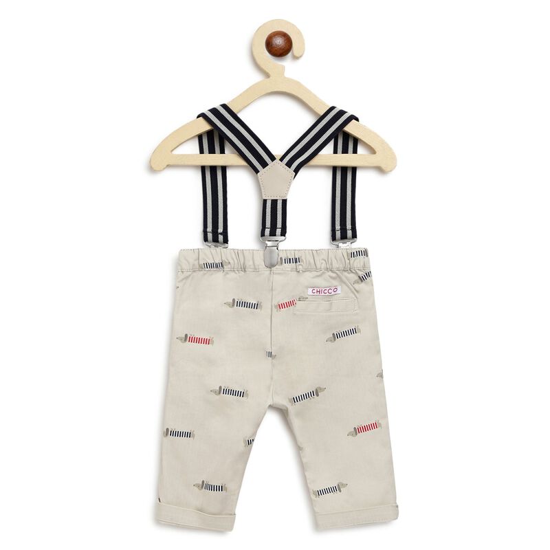 Boys Medium Natural Long Woven Trousers image number null
